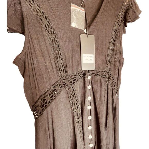 The Clothing Company x Vici | Flutter Slv V-Neck High-Lo Maxi Dress Size M | NWT - Picture 8 of 11